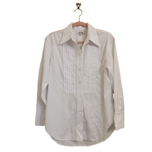 NWT Madewell Tuxedo Button-Up Shirt in Poplin White XS - Picture 3 of 8